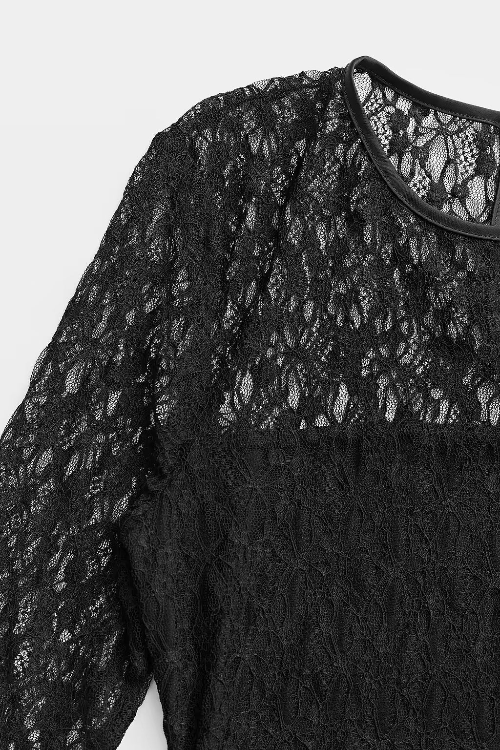 black dress for winter or Christmas, lovers . Short round neck dress